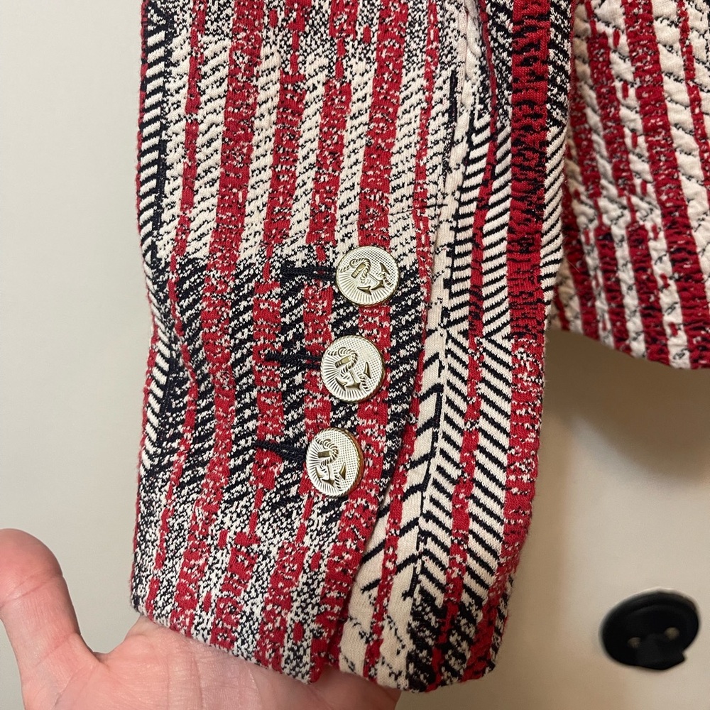 Cabi Patchwork Nautical Blazer Size Small - image 6